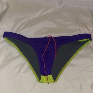 Jolyn Clothing Purple and Lime Bikini Bottom